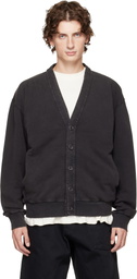 JW Anderson Black Garment-Dyed Cardigan