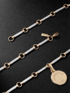 Foundrae - Element Internal Compass Rhodium-Plated 18-Karat White and Yellow Gold Diamond Pendant Necklace