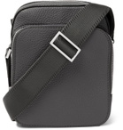Hugo Boss - Crosstown Full-Grain Leather Messenger Bag - Gray