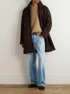 A Kind Of Guise - Manas Checked Virgin Wool-Tweed Coat with Padded Quilted Shell Liner - Brown