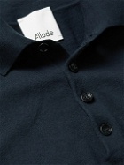 Allude - Cotton and Cashmere-Blend Polo Shirt - Blue