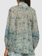 ZIMMERMANN Ottie Printed Ramie Billow Blouse