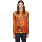 Dries Van Noten Orange and Red Mesh T-Shirt