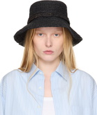 rag & bone Black Lela Rollable Bucket Hat