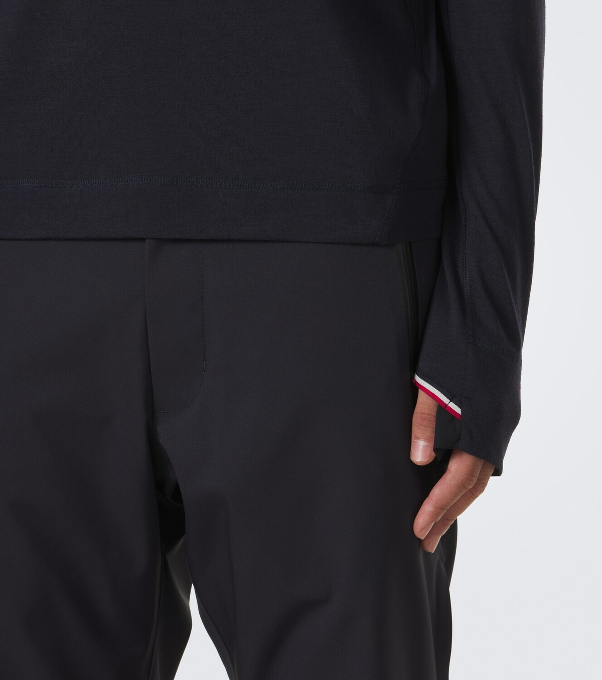 Moncler Grenoble Wool-blend half-zip ski sweater
