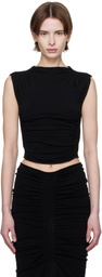Alexander Wang Black Ruched Tank Top