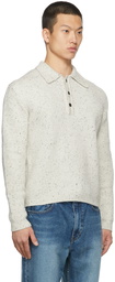 Recto Wool Puzzle Collar Polo Sweater