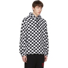 McQ Alexander McQueen Black and White Check Swallow Hoodie