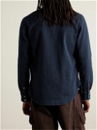 KAPITAL - Indigo-Dyed Textured-Cotton Western Shirt - Blue
