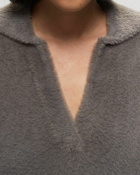 Stine Goya Naia, 1945 Contrast Rib Knit Grey - Womens - Pullovers