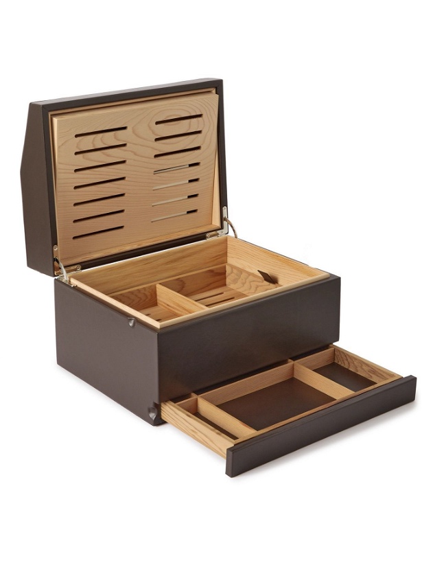 Photo: Pineider - Leather and Cedar Wood Cigar Box