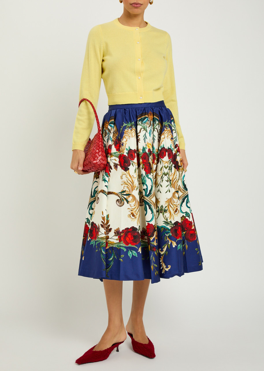 Alice + Olivia Dollie Cashmere-blend Cardigan Yellow