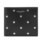 Saint Laurent Silver Star East West Billfold Wallet