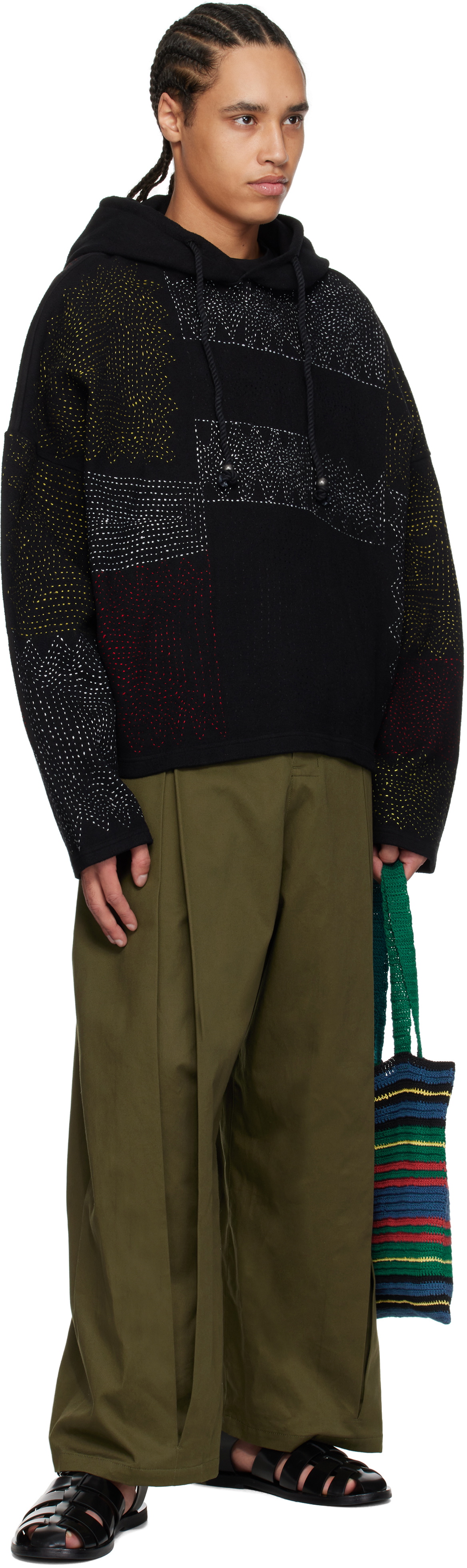 Glass Cypress SSENSE Exclusive Black BORO Hoodie