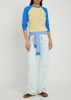 Guest In Residence Baseball Knit Cashmere T-shirt Blue