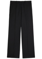 Calvin Klein Simone Wide-leg Wool Trousers Black