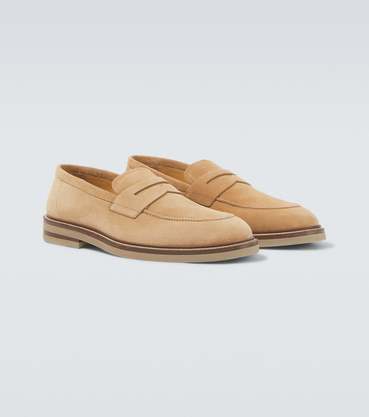 Brunello Cucinelli Suede penny loafers