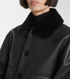Joseph Reversible shearling and leather jacket