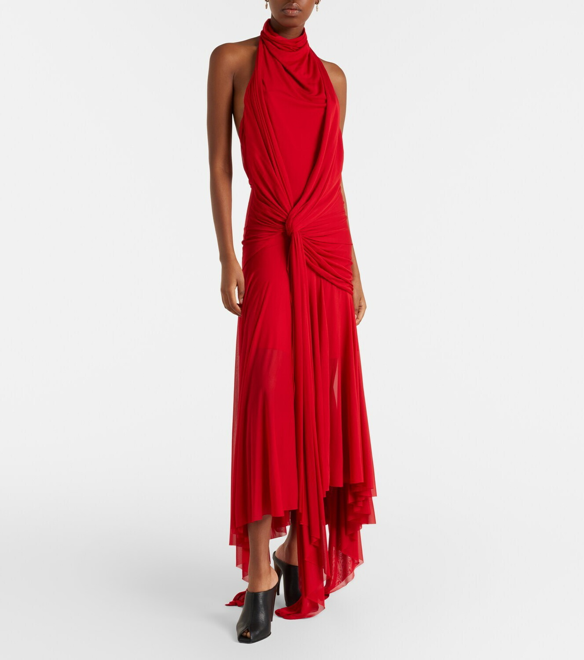 McQueen Draped halterneck maxi dress