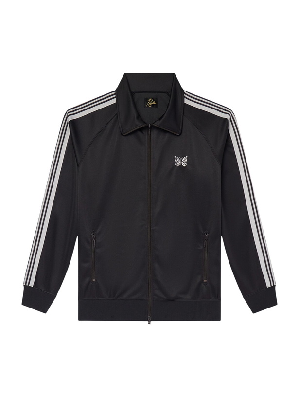 Photo: Needles - Logo-Embroidered Striped Jersey Track Jacket - Black