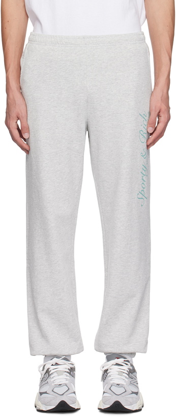 Photo: Sporty & Rich Gray French Sweatpants