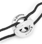 Le Gramme - Sterling Silver and Cord Bracelet - Black