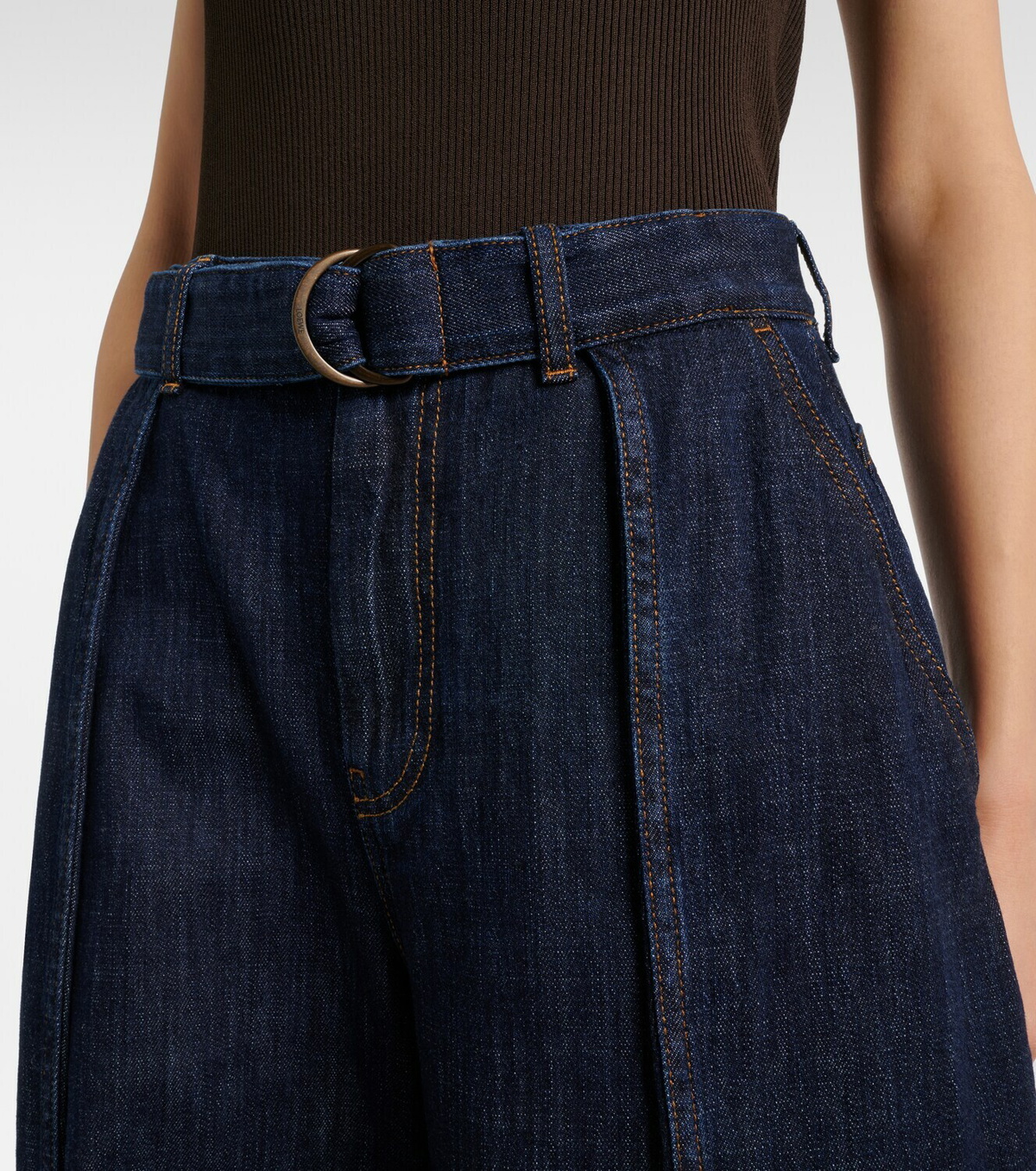 Loewe Belted high-rise wide-leg jeans