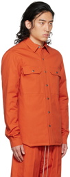 Rick Owens Orange Outershirt Jacket