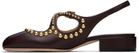 Bally Brown Ballyrina Slingback Heels