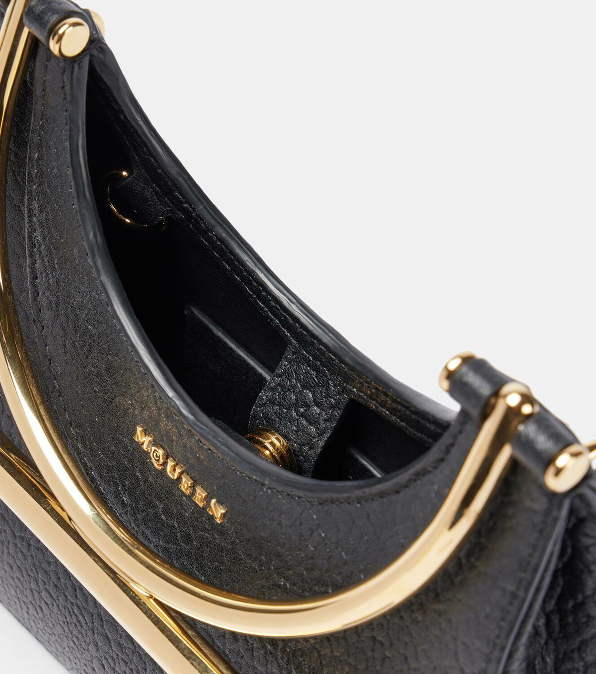 Alexander McQueen Cross-Bar Mini leather shoulder bag Alexander