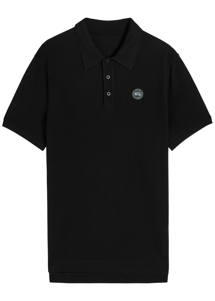 Canada Goose Beckley Logo Piqué Cotton Polo Shirt Black