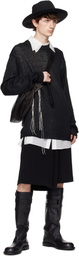 YOHJI YAMAMOTO Black Tab Half Shorts