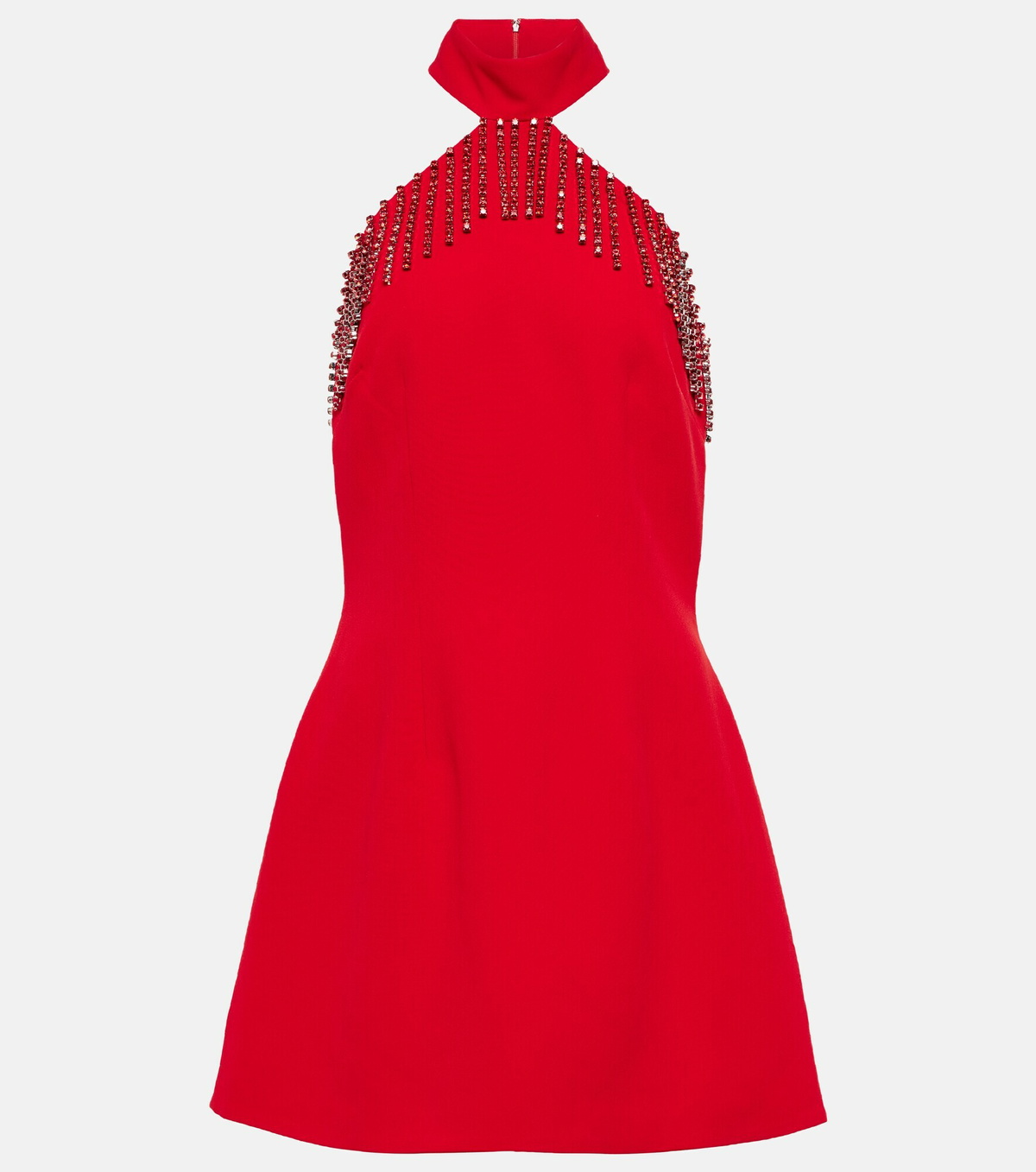 Christopher Kane - Crystal-embellished crêpe minidress