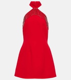 Christopher Kane - Crystal-embellished crêpe minidress