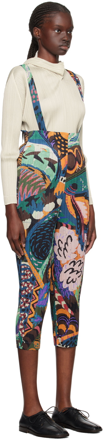 Pleats Please Issey Miyake Multicolor Snowrunner Jumpsuit Pleats