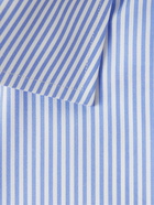 Brioni - Cutaway-Collar Striped Cotton Shirt - Blue