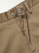 NN07 - Theo 1420 Tapered Organic Cotton-Blend Twill Chinos - Brown