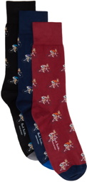 Paul Smith Three-Pack Multicolor Socks
