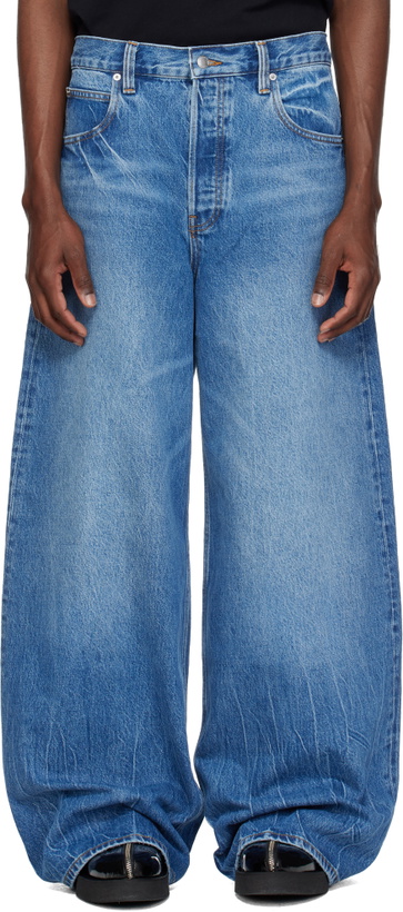 Photo: Alexander Wang Blue Surge Low Rise Wide Leg Jeans