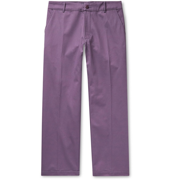 Photo: Noon Goons - Slim-Fit Cotton-Twill Trousers - Purple