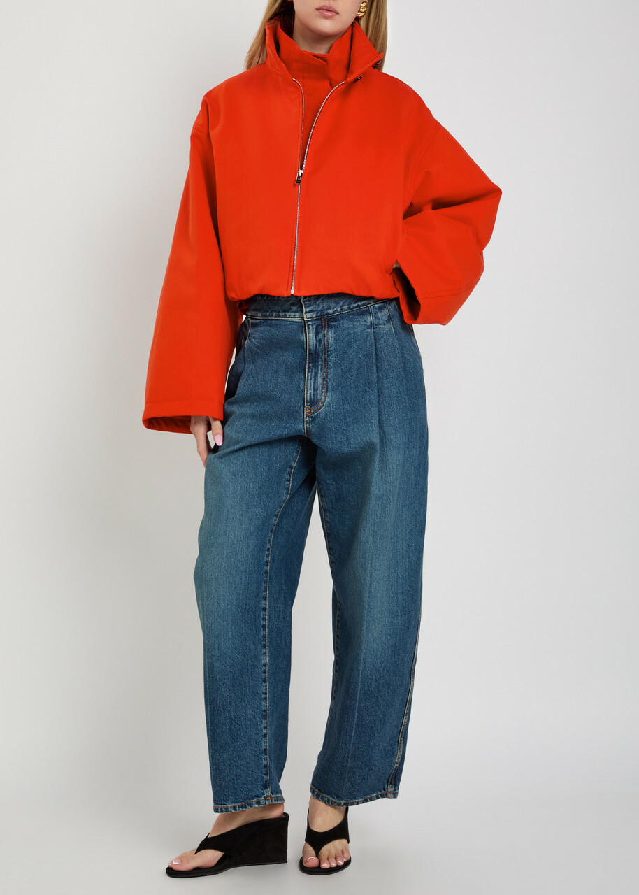 Alaïa Layered Padded Cotton Jacket Orange