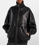 Nour Hammour Beck leather bomber jacket