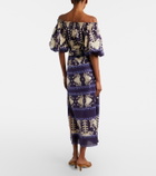 Johanna Ortiz Harbour Hues printed poplin midi dress