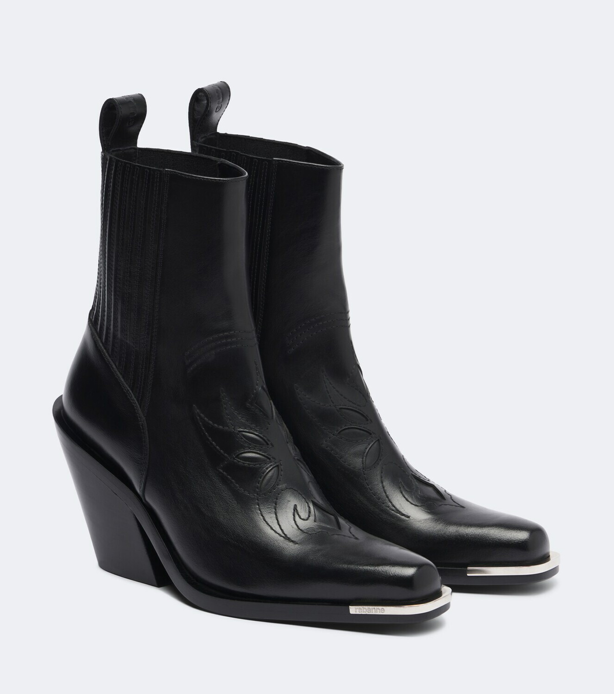 Rabanne Leather cowboy boots