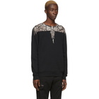 Marcelo Burlon County of Milan Black and Brown Earth Wings Sweatshirt