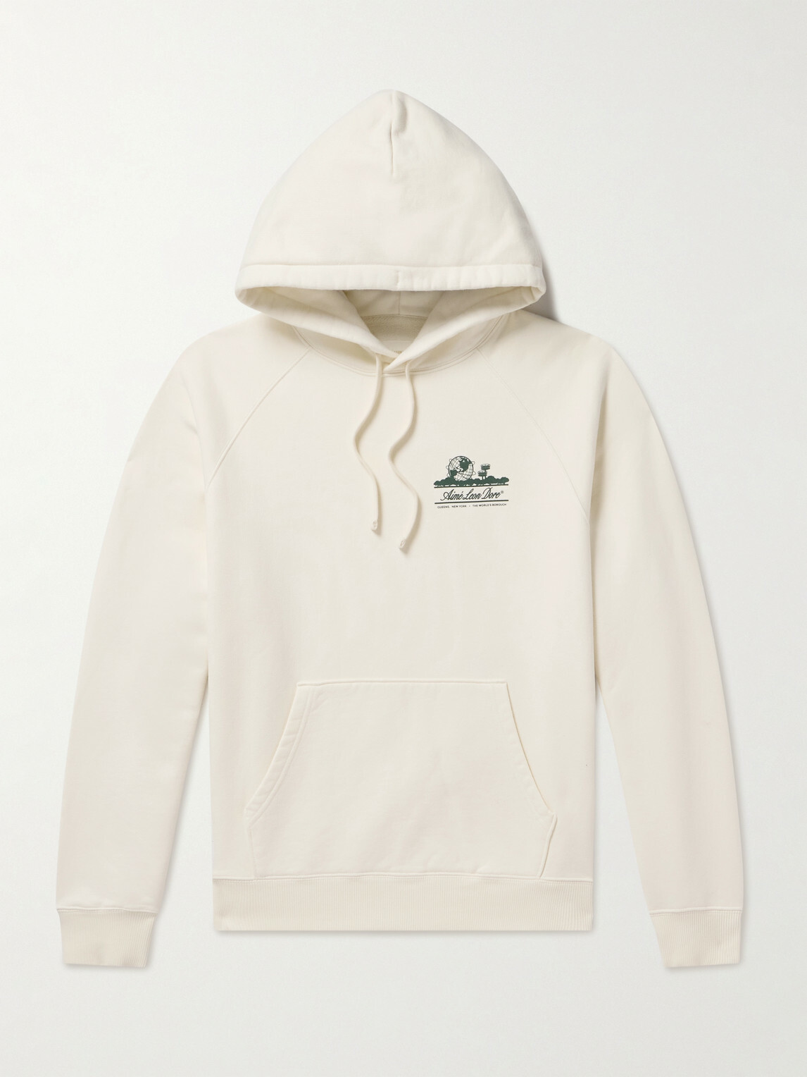 Aimé Leon Dore - Unisphere Logo-Print Cotton-Jersey Hoodie - Neutrals