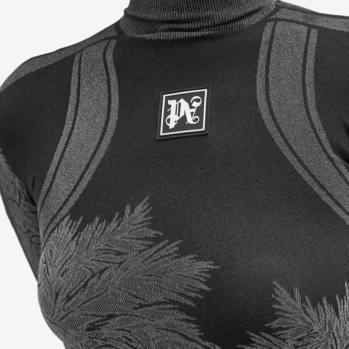 Palm Angels Women's Palm Base Layer Ski Top in Black Palm Angels