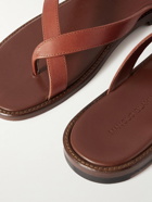 Manolo Blahnik - Siracusa Leather Flip Flops - Brown