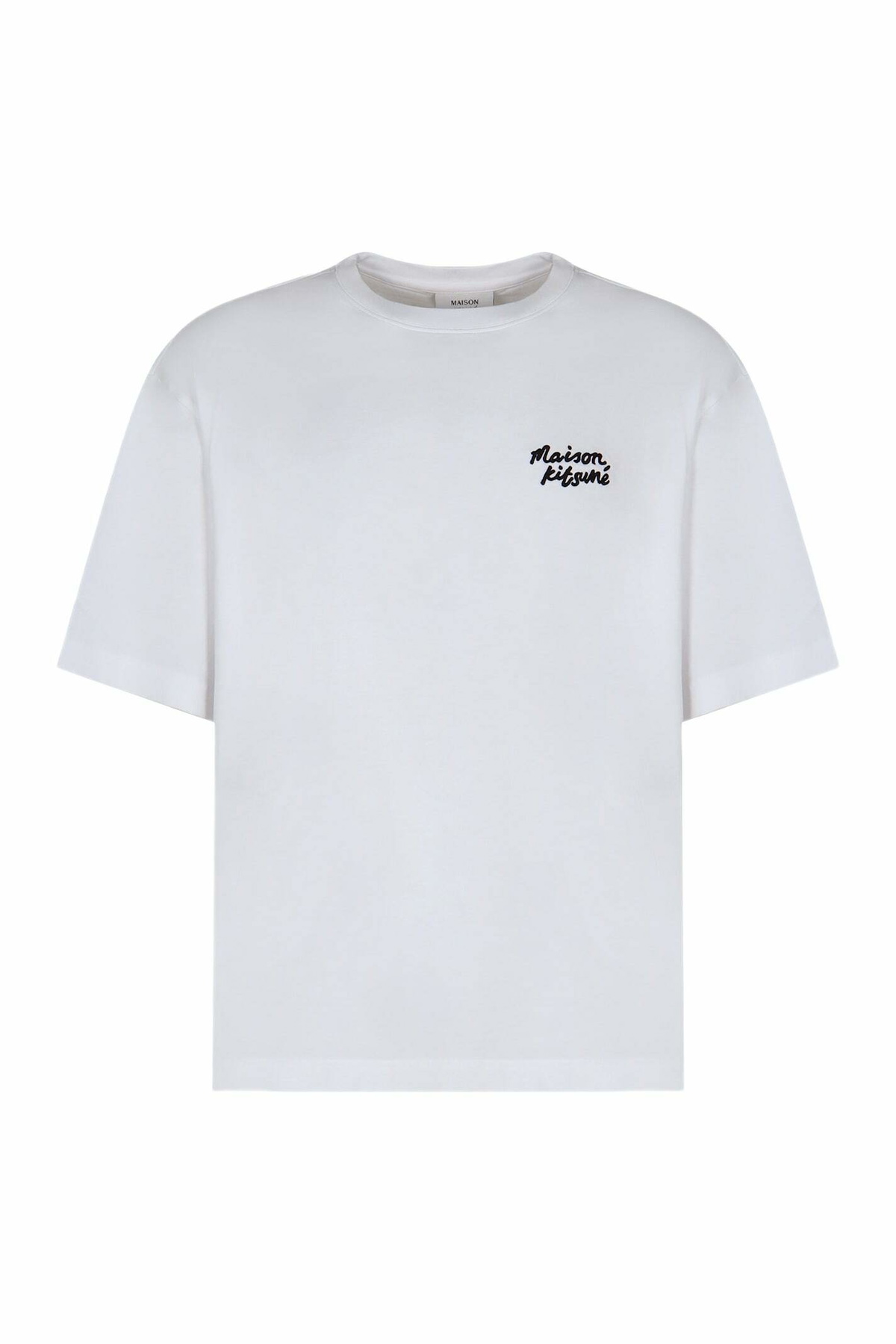 Maison Kitsuné White & Navy Tricolor Fox Long Sleeve T-Shirt