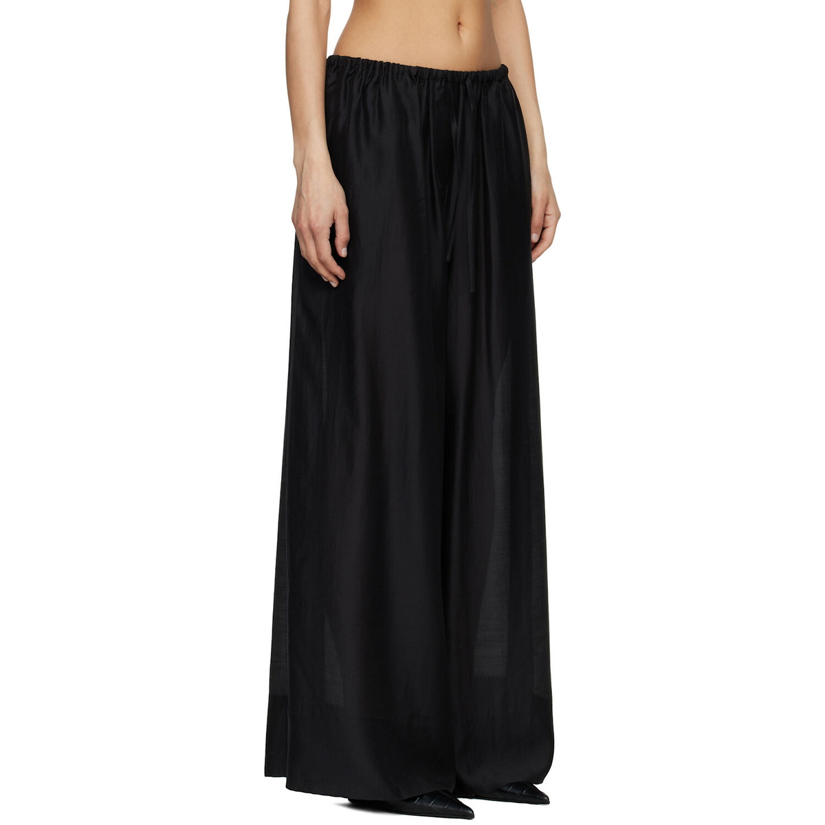 Entire Studios Black Vento Wide Leg Trousers
